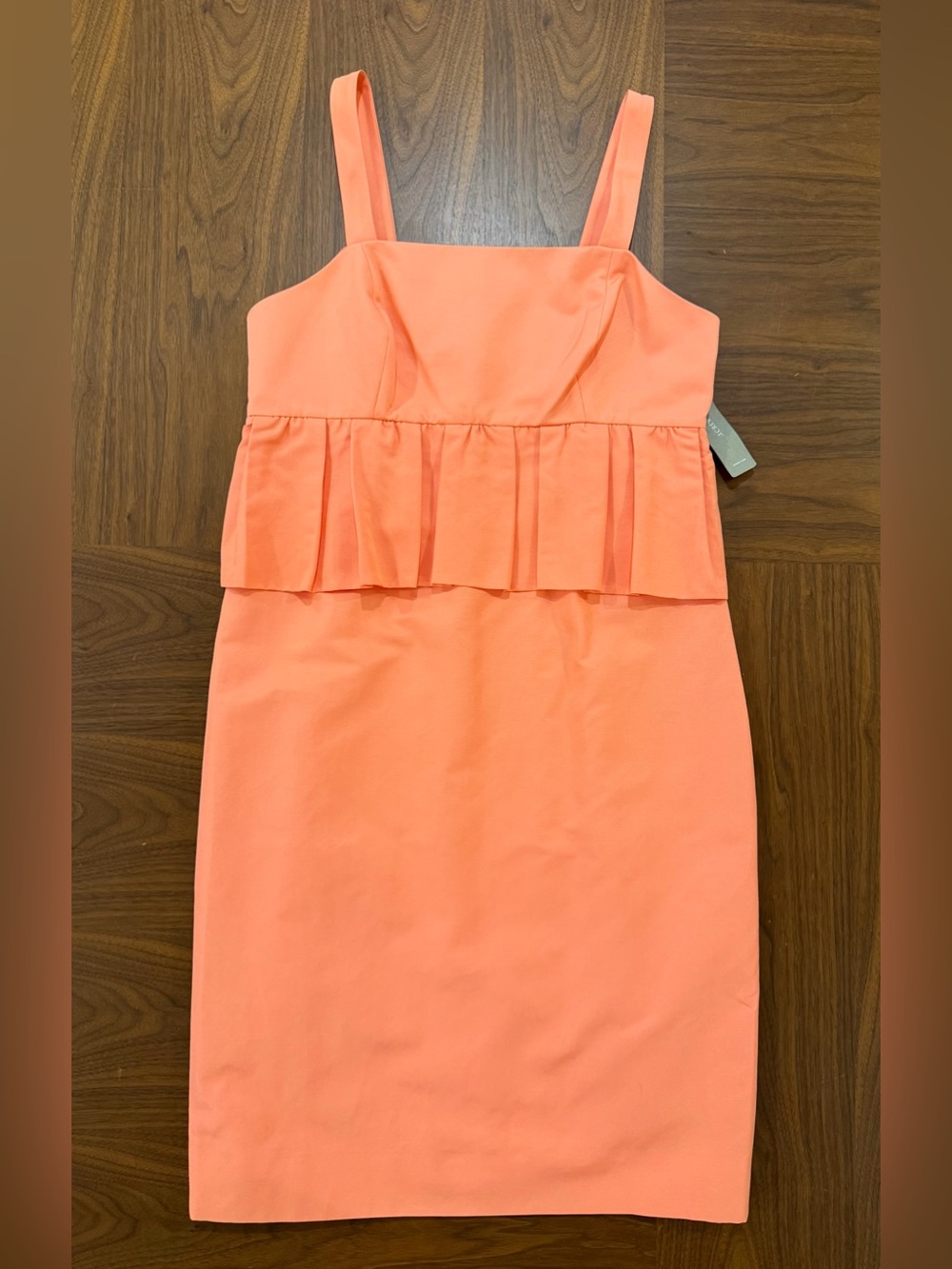 J.Crew Women’s Coral Peplum Sheath Dress Size 6 Petite NWT